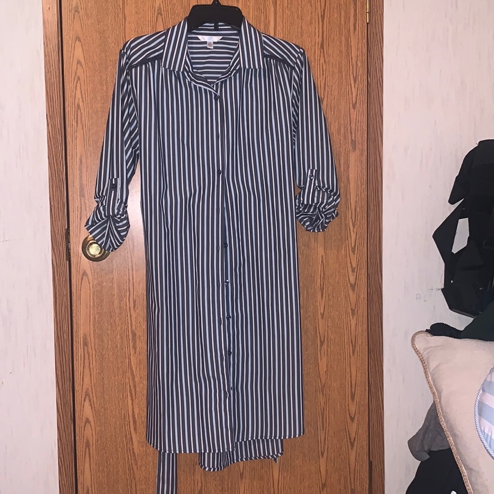 shirt dress with tie